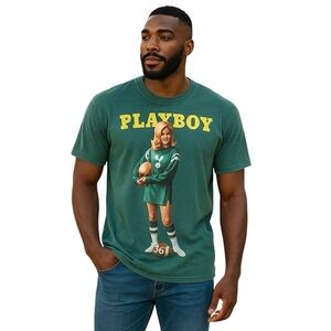 Playboy 1967 Green Graphic Tee Shirt with Logo Unisex L